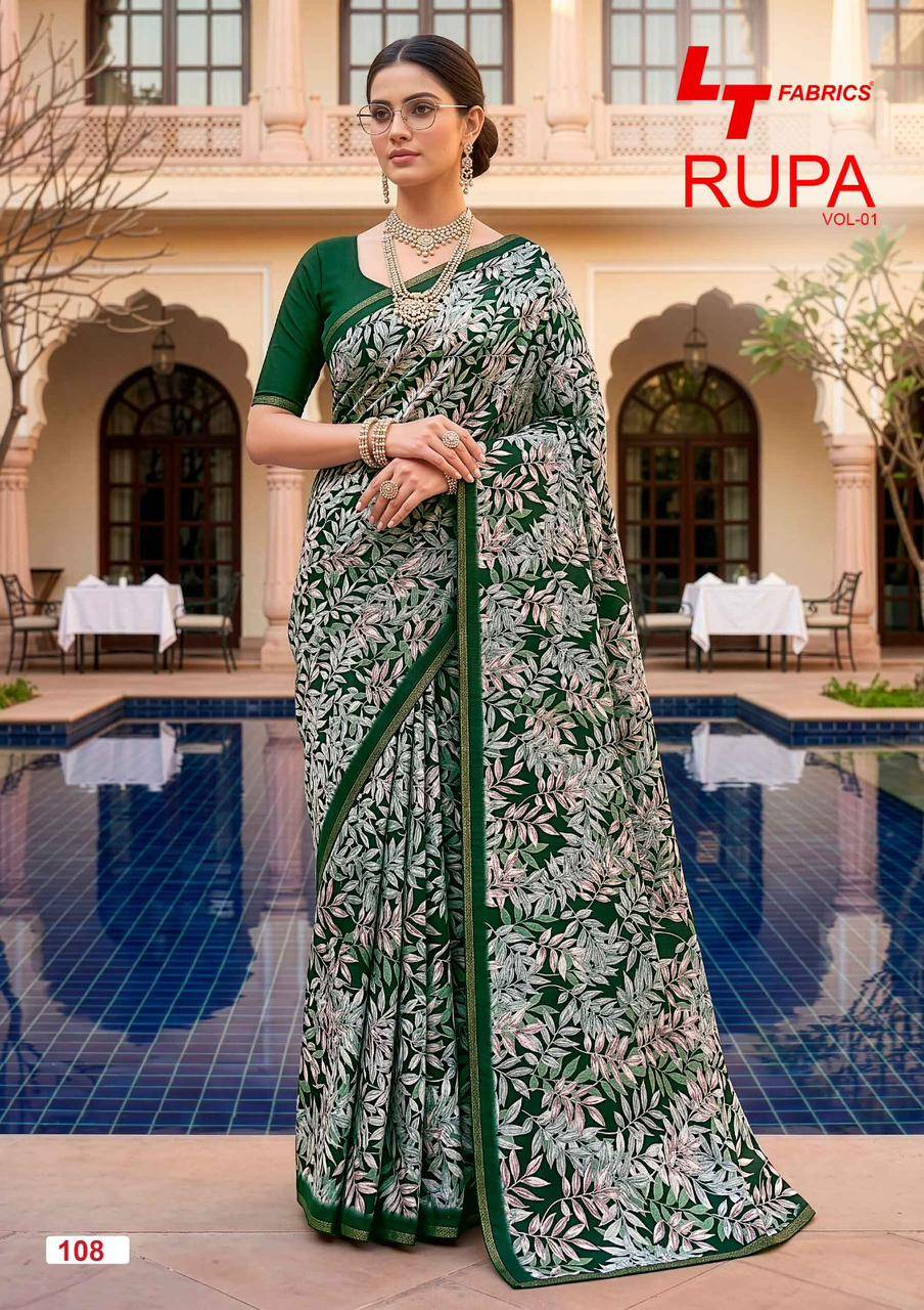 RUPA VOL- 1 By KASHVI CREATION 101 To 108 Series Indian Traditional Wear Collection Beautiful Stylish Fancy Colorful Casuals Wear Dola Silk Print Sarees At Wholesale Price